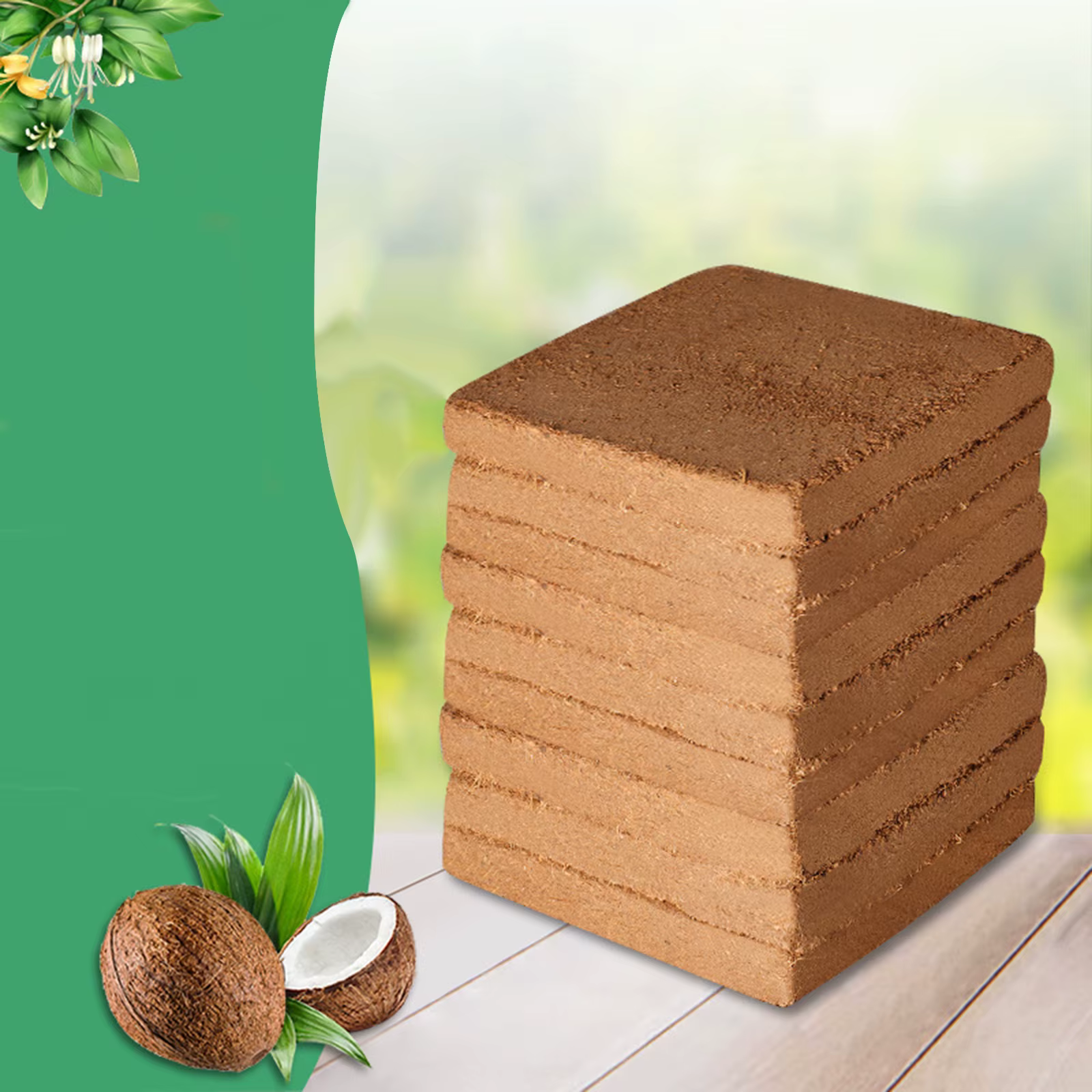 Substrat de terrarium en fibres de coco, brique de coco, terreau pour légumes, coco coir pour plante