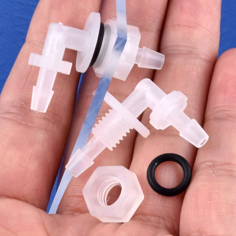 Connecteur coudé pagode PP M6 ~ G1/2 à 2.4-11.1mm + écrou joint torique adaptateur de réservoir d'aq