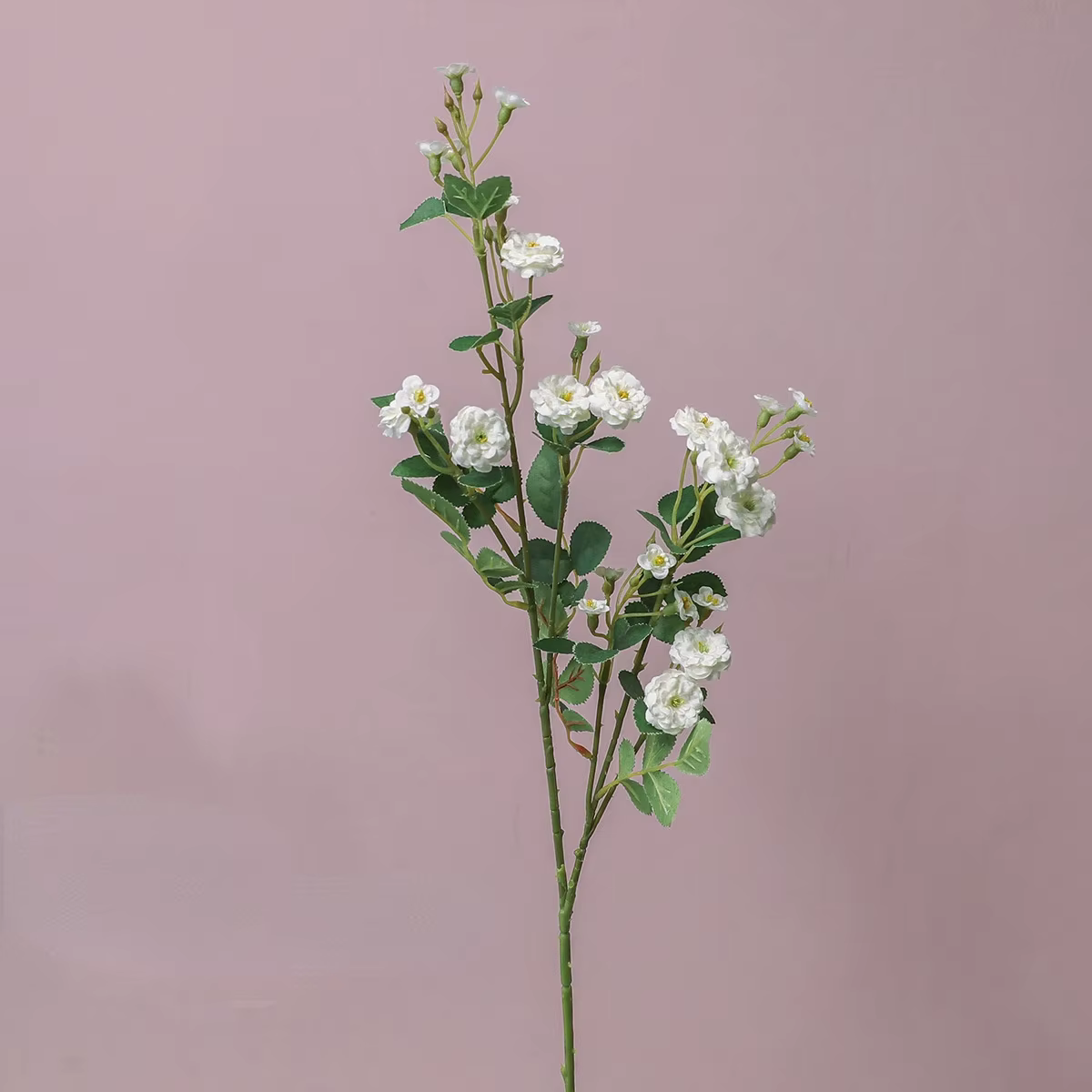 Fleur de simulation de rose longue branche, petite rose, fleur en soie, ornements de fleurs décorati