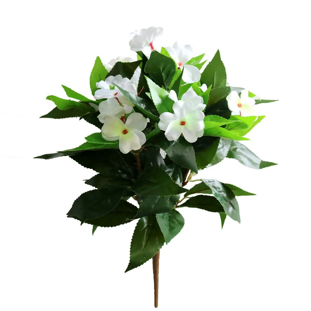 Htmeing fleurs artificielles 15.7 pouces fleurs de géranium artificielles soie fausse fleur bureau à