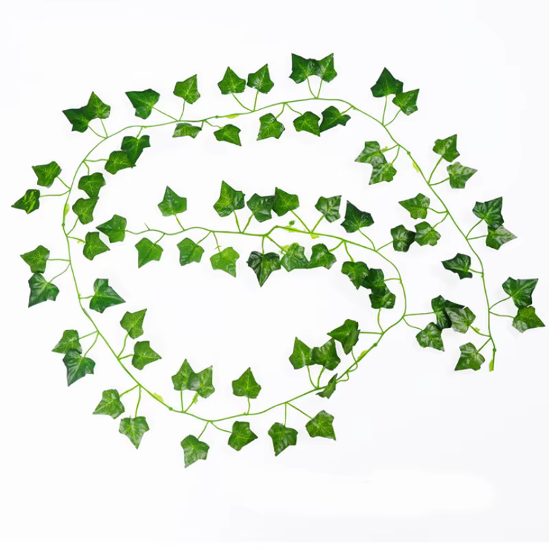 Feuilles de vigne vertes de 2 mètres, plantes artificielles pour la maison, accessoires de décoratio
