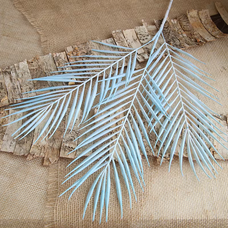 3 Branche de fleur artificielle de 92cm pour la décoration de la maison, palmier, feuilles de cocoti