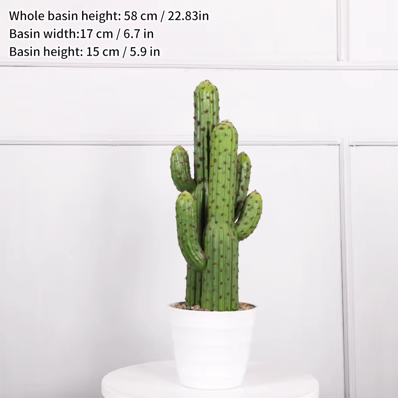 Cactus Plante Succulente Artificielle, Faux Plastique, Boule D'Épine Du Désert, Grand Arrangement De