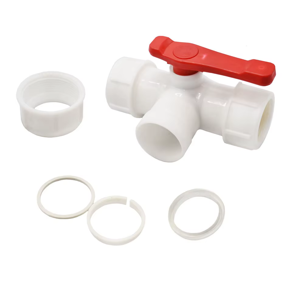 Coupleur en T pour tuyau d'eau, 20/25/32/40/50/63mm, robinet à bille en plastique, connecteur rapide