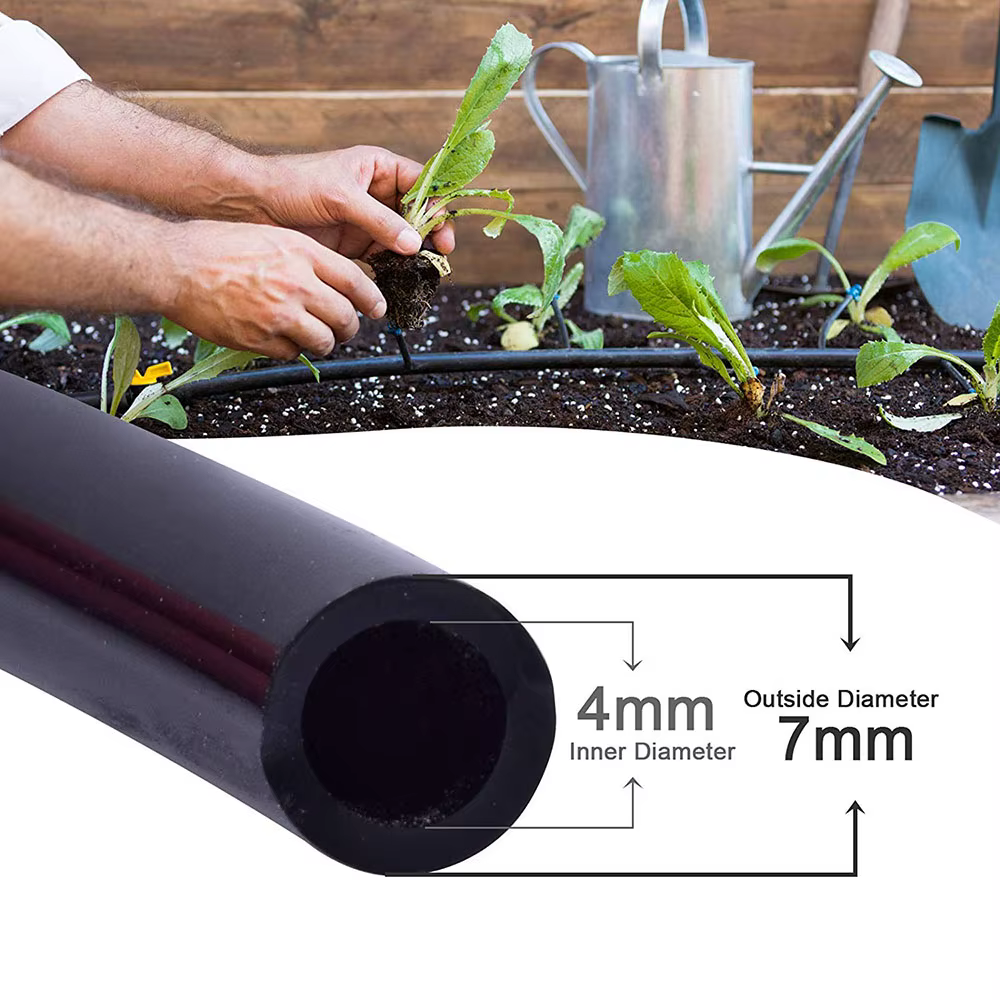 Tuyau d'arrosage goutte-à-goutte en PVC 4/7mm, système d'irrigation pour serres