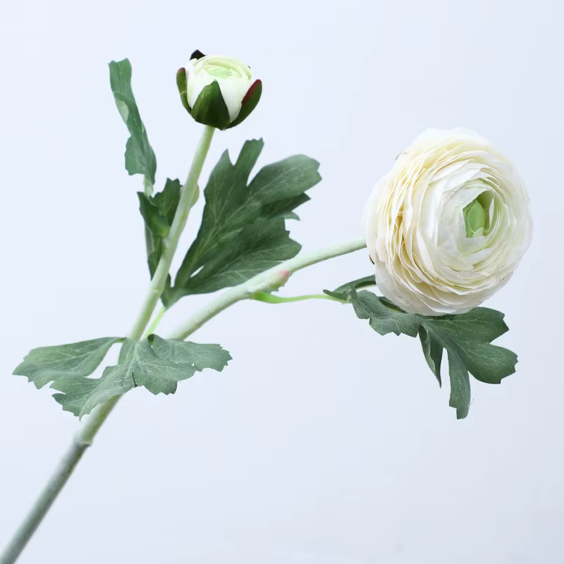 Tiges de fleurs artificielles de renoncule, fausse pivoine rose, décoration de mariage, fleurs artif