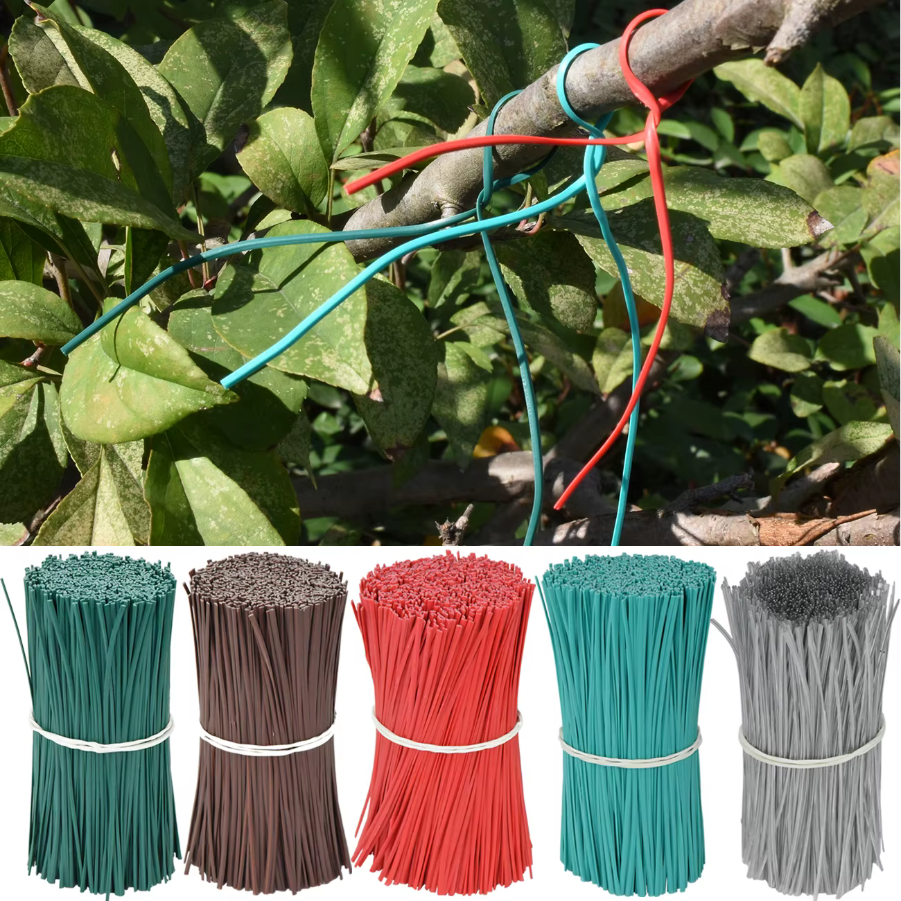 Attaches de câble de jardinage oblates, fil de fer réutilisable, torsion pour plantes à fleurs, vign