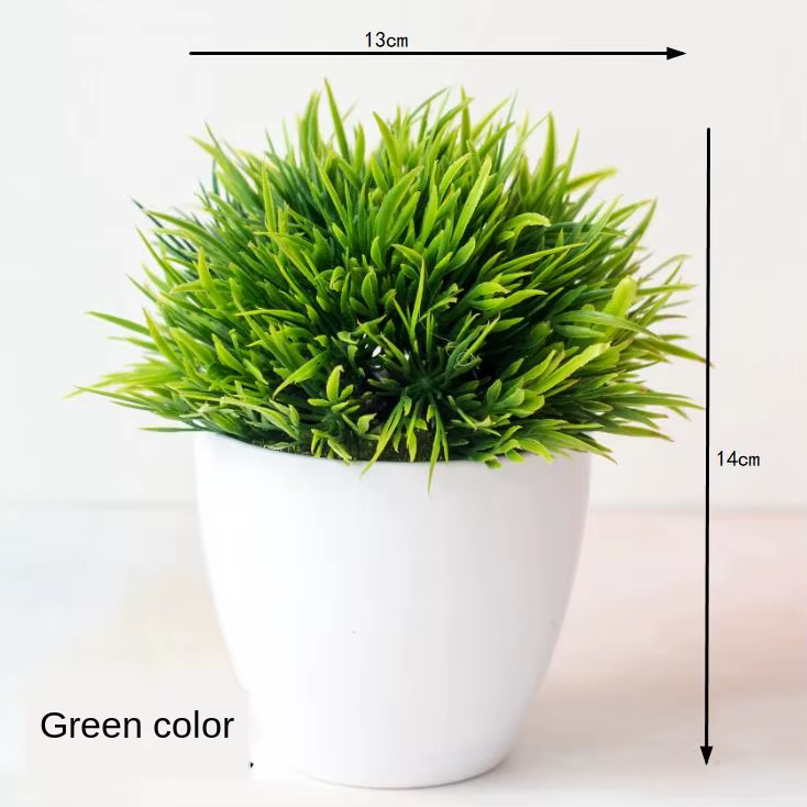 Nouvelles plantes artificielles vertes bonsaï petit arbre herbe fleur en pot bonsaï Halloween mariag