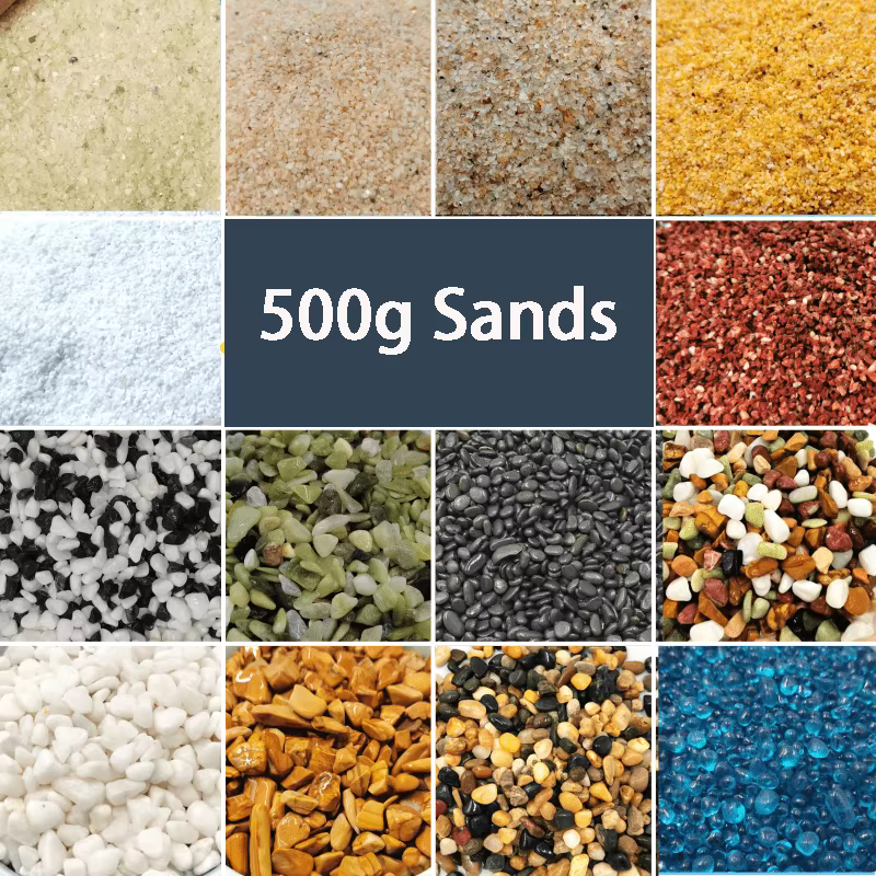 500g cristal naturel sable fond d'aquarium sable aménagement paysager pierre décorative Aquarium aig