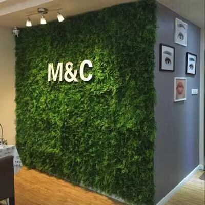 Mur de Plantes de Gazon Artificiel, Vert Immortel, Décoration de Mariage, de Noël, pour Salle d'Expo