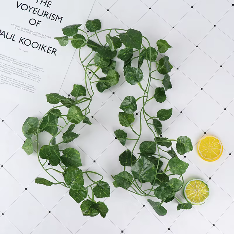 Lierre Artificiel Vert 2.4m, Plantes Artificielles pour Cuir oral elu, Rotin, Feuilles Murales, Déco