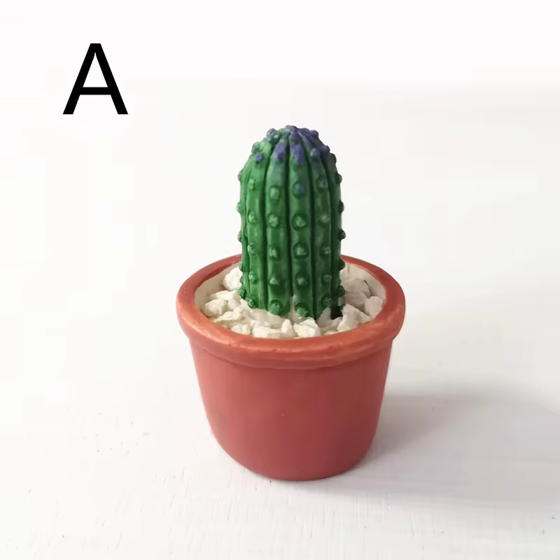 Plantes Artificielles en Résine, Figurine Artisanale, Modèle Miniature d'Ornement de Jardin, Décorat