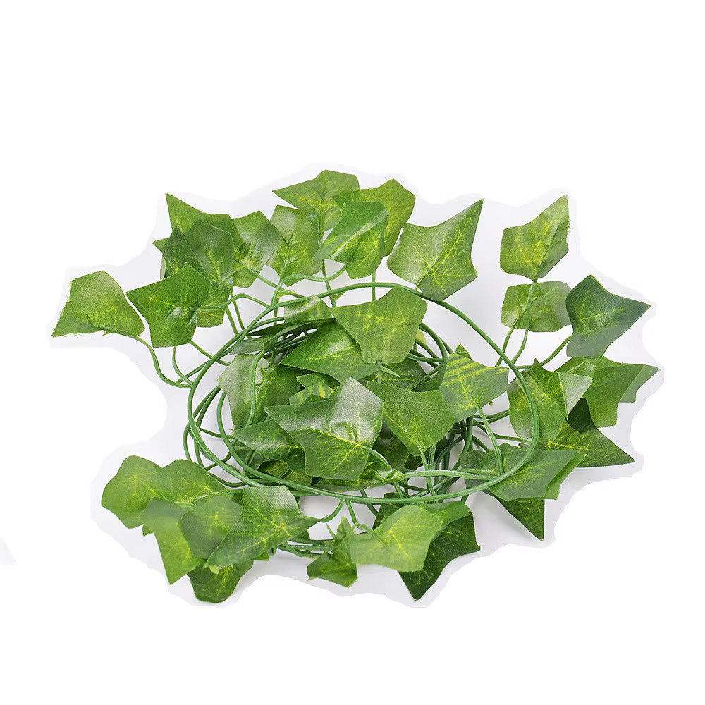 210cm Fleurs Artificielles Faux Plantes Lierre Vignes Soie Feuilles Vertes Liane Pour La Maison Cham