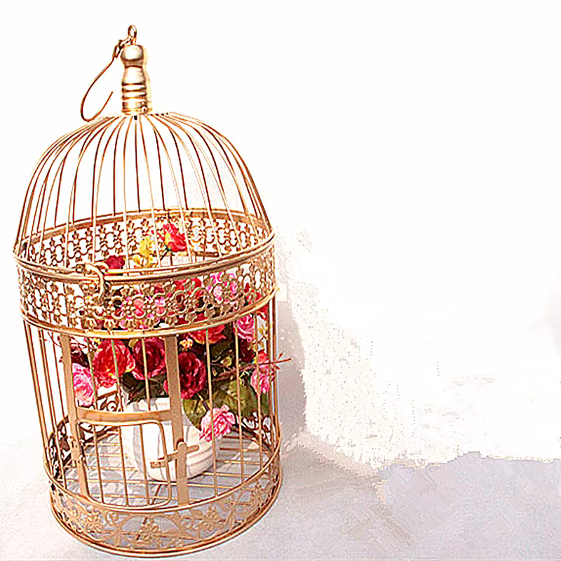 Cage à oiseaux en fer européen, décoration de mariage, Cage à fleurs, accessoires d'ornements, Cage 