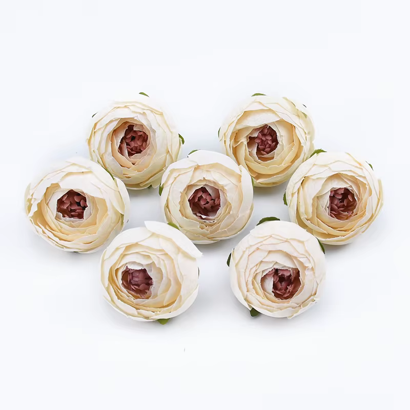 6 pièces roses en soie bourgeons de thé fleur de mariage mur Festival décoration pour la maison acce