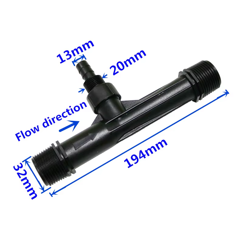 1/2 "3/4" 1 "filetage mâle Venturi injecteur d'engrais dispositif d'irrigation goutte à goutte fleur