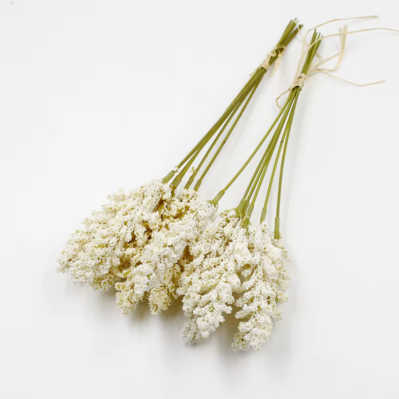 6 Pièces de Bouquet Artificiel de Spikes de Vanille Peints à la Main, Décoration Murale Végétale pou