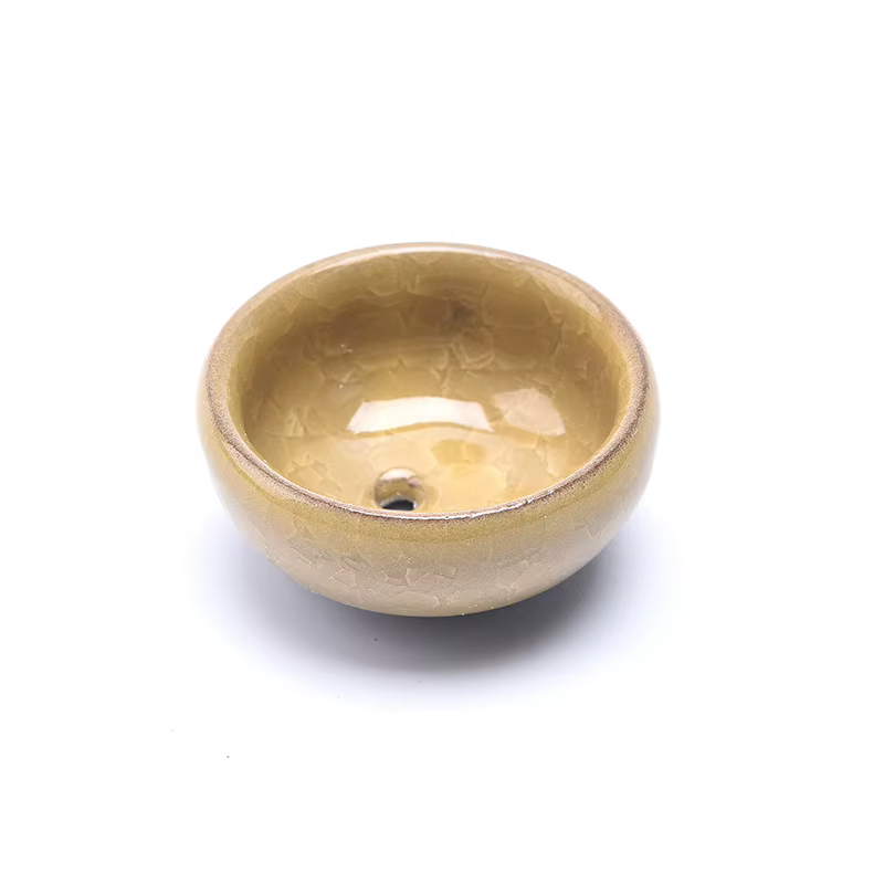 Jardinière succulente en céramique avec glaçage craquelé, Mini Pot de fleurs de jardin pour décorati