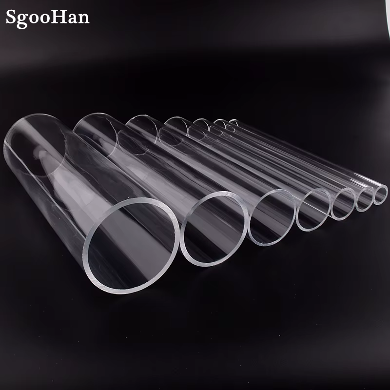 1pc O.D 16 ~ 110mm Transparent acrylique Aquarium Aquarium tuyau plexiglas alimentation en eau Tube