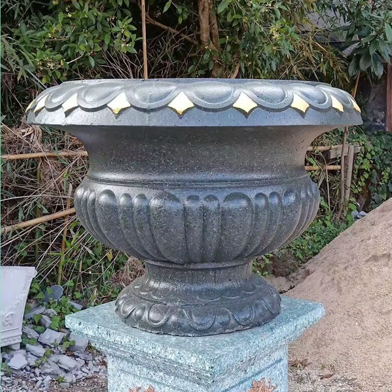Summer Breeze Pot de fleur rond en béton durable, brise d'été, moule de vase de jardinage de cour, g