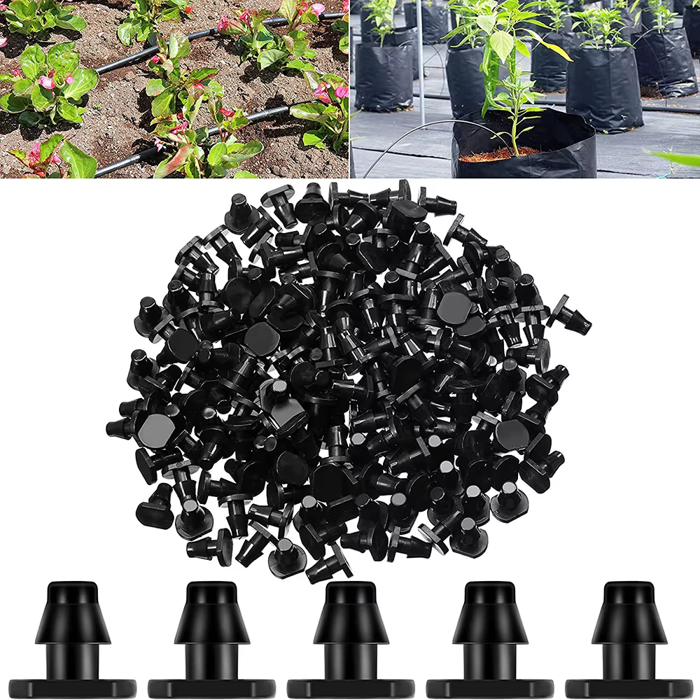 50 pièces 1/4 "extremètre de bouchon de tuyau d'arrosage joint d'eau 4/7 connecteurs d'extrémité de 