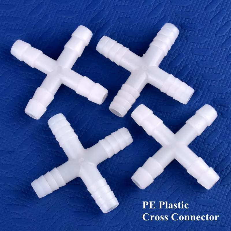 Connecteur croisé PE 8mm 10mm, 5 à 500 pièces, tuyau de pompe à Air pour réservoir d'aquarium, Joint