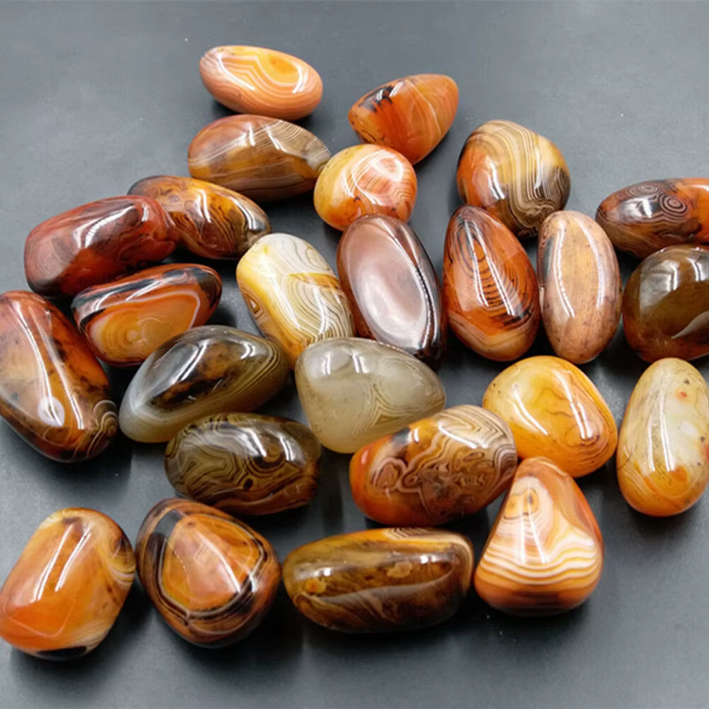 Pierre d'agate lisse naturelle, cristal de guérison, géode, spécimen minéral, décor artisanal de Mad