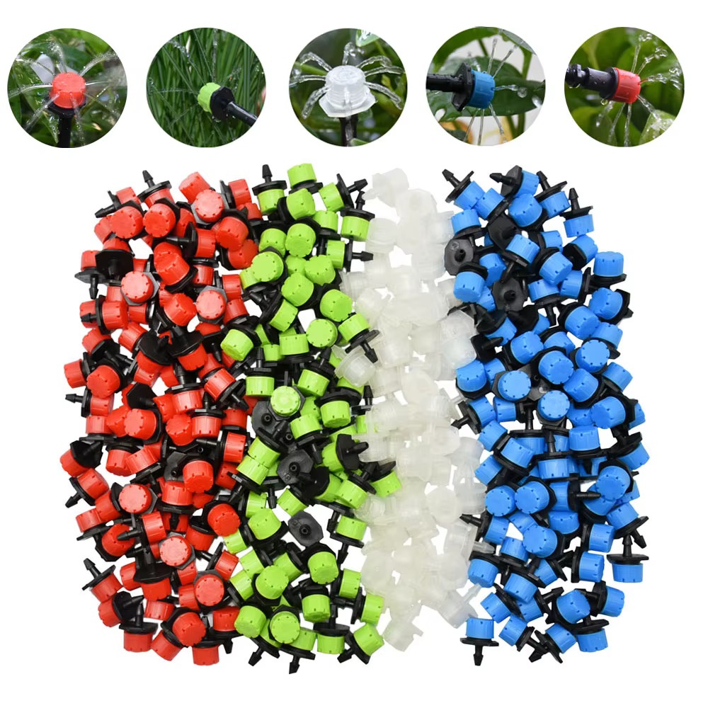 30-1000 pièces 4/7mm buse d'irrigation de jardin goutteur réglable arrosage système d'irrigation gou
