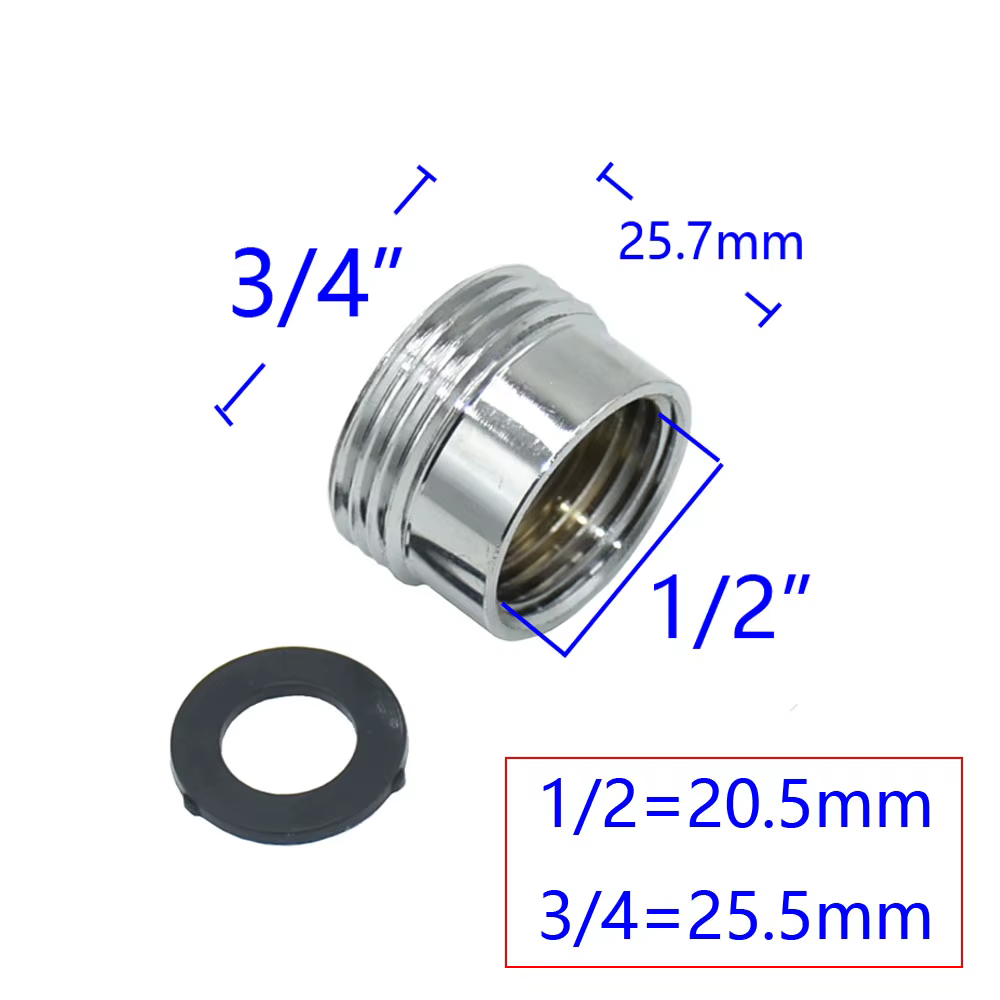 Connecteur de filetage en laiton 1/2 "à 3/4 3/8, mâle 1/2 3/4 3/8 femelle, réparation de tuyau, racc
