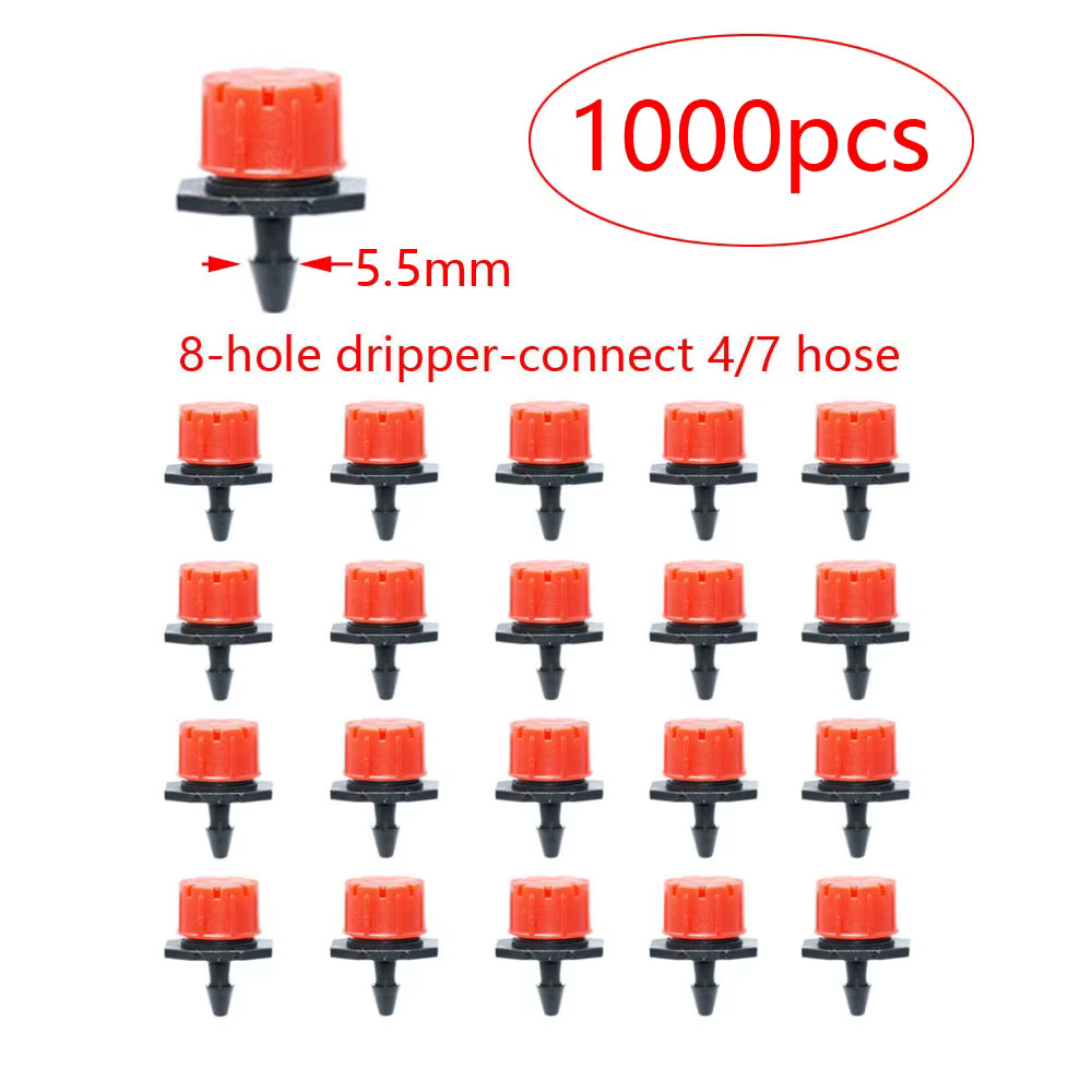 30-1000 pièces 4/7mm buse d'irrigation de jardin goutteur réglable arrosage système d'irrigation gou