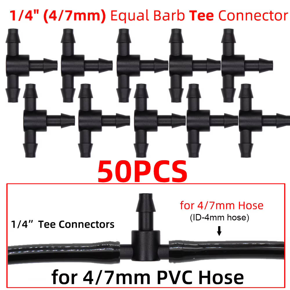 Connecteurs de tuyau d'arrosage de jardin 4/7mm, raccords d'irrigation goutte-à-goutte, raccords pou