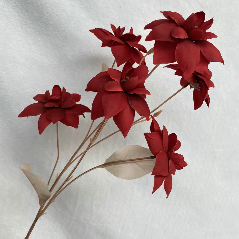 75 cm 6 têtes/branche tissu fleur pas cher décoration soie fleur nouvelles fleurs artificielles mari