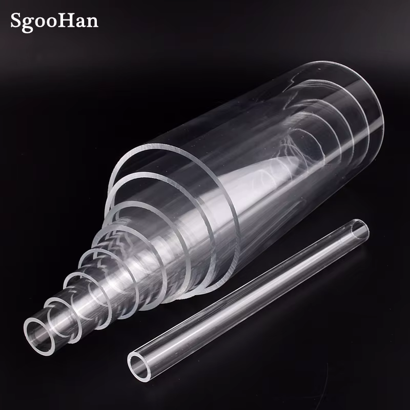 1pc O.D 16 ~ 110mm Transparent acrylique Aquarium Aquarium tuyau plexiglas alimentation en eau Tube