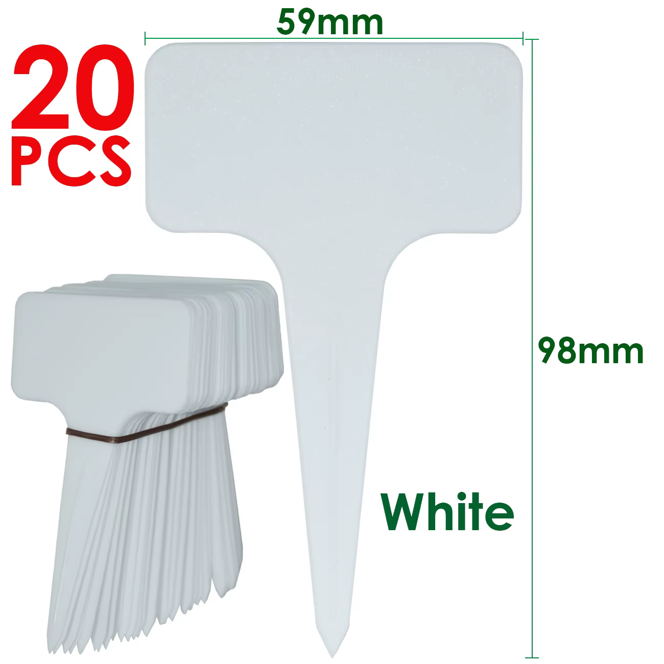 Lot de 20 marqueurs pour plantes, étiquettes en plastique imperméables, bâtons de peinture de jardin