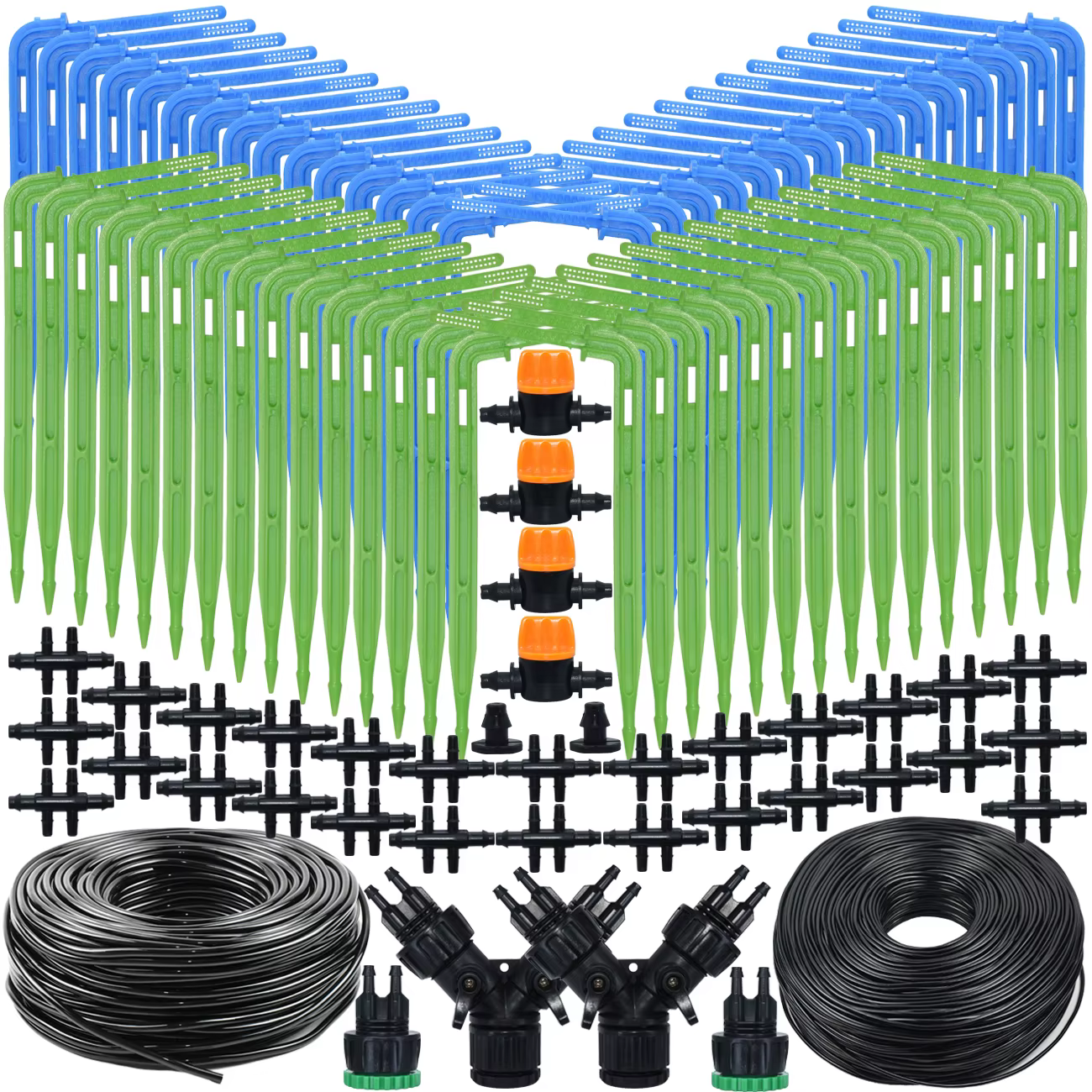 SPRINCLE-Système d'irrigation goutte-à-goutte à coude vert pour bonsaï en pot, tuyau d'arrosage auto