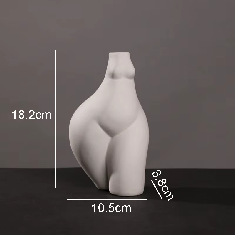 Vases en céramique de corps humain, vase de figures nues nordiques, pots de plantes Bust Rick, fleur