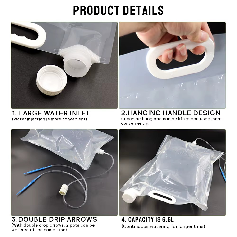 Dispositif d'arrosage automatique, flèche goutte à goutte, Kit de plantation paresseuse, sac d'eau d