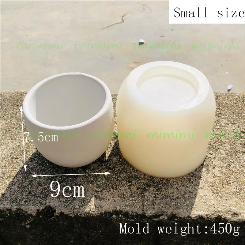 Moule rond en silicone pour pot de fleur en béton, grand moule en ciment, 15cm