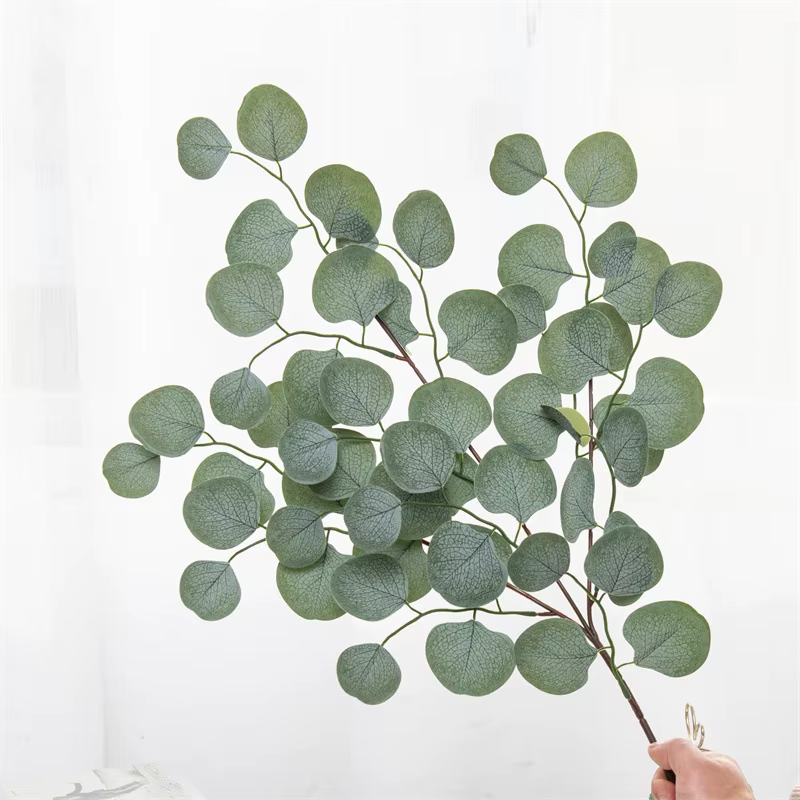 Plantes Artificielles Feuilles D'eucalyptus En Plastique, Bouquet De Mariage, Maison, Jardin, Fleurs