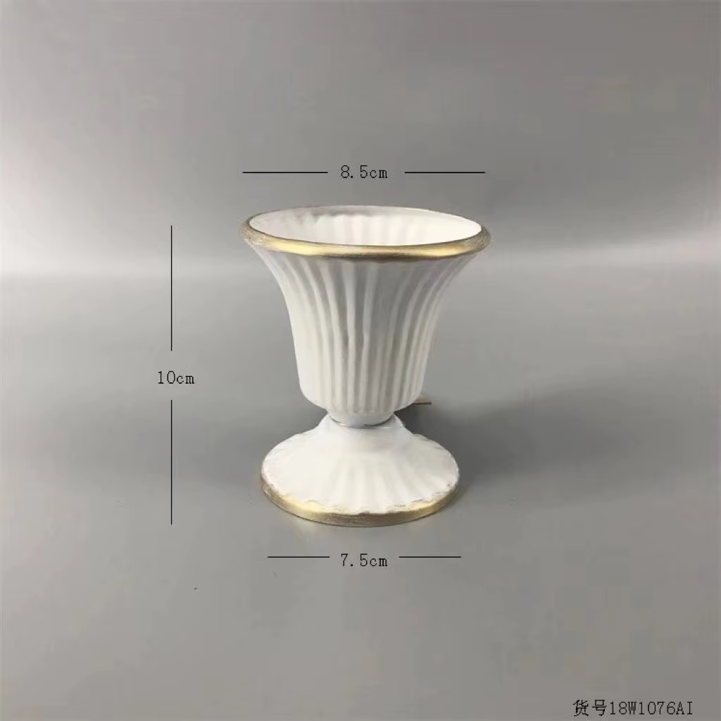Pot de fleur en fer forgé blanc, 2 pièces, arrangeur de fleurs en métal européen, décoration florale