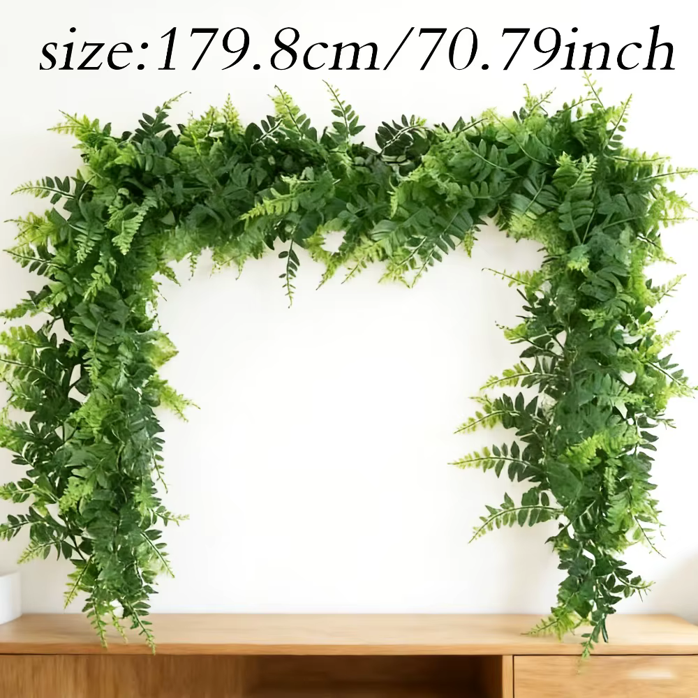 Feuilles de fougère persane artificielles de 1.8M, 2 pièces, plante de Simulation de vigne, hierre e
