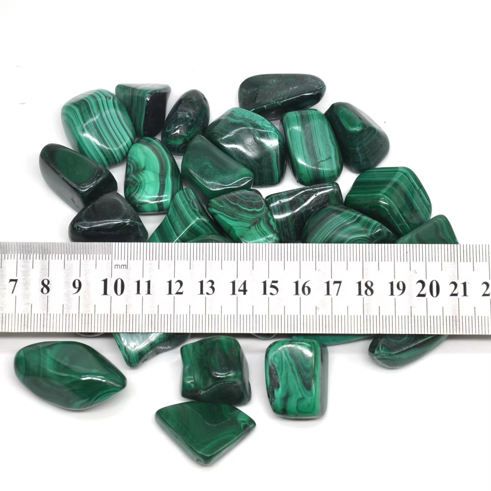 Pierres naturelles en Malachite, cristaux de guérison en vrac, véritable pierre précieuse polie Reik