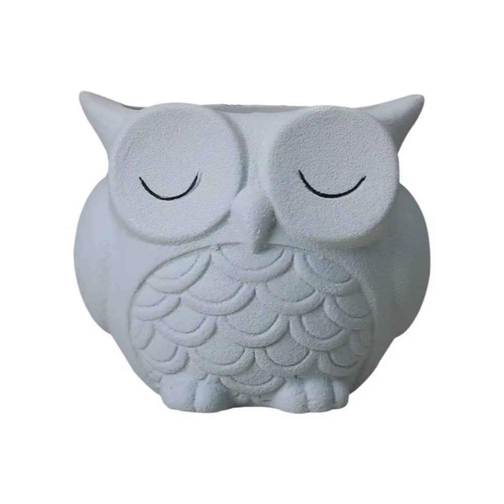 Pot à plantes créatif en céramique en forme de hibou, mignon, résistant à la corrosion, pour oignon
