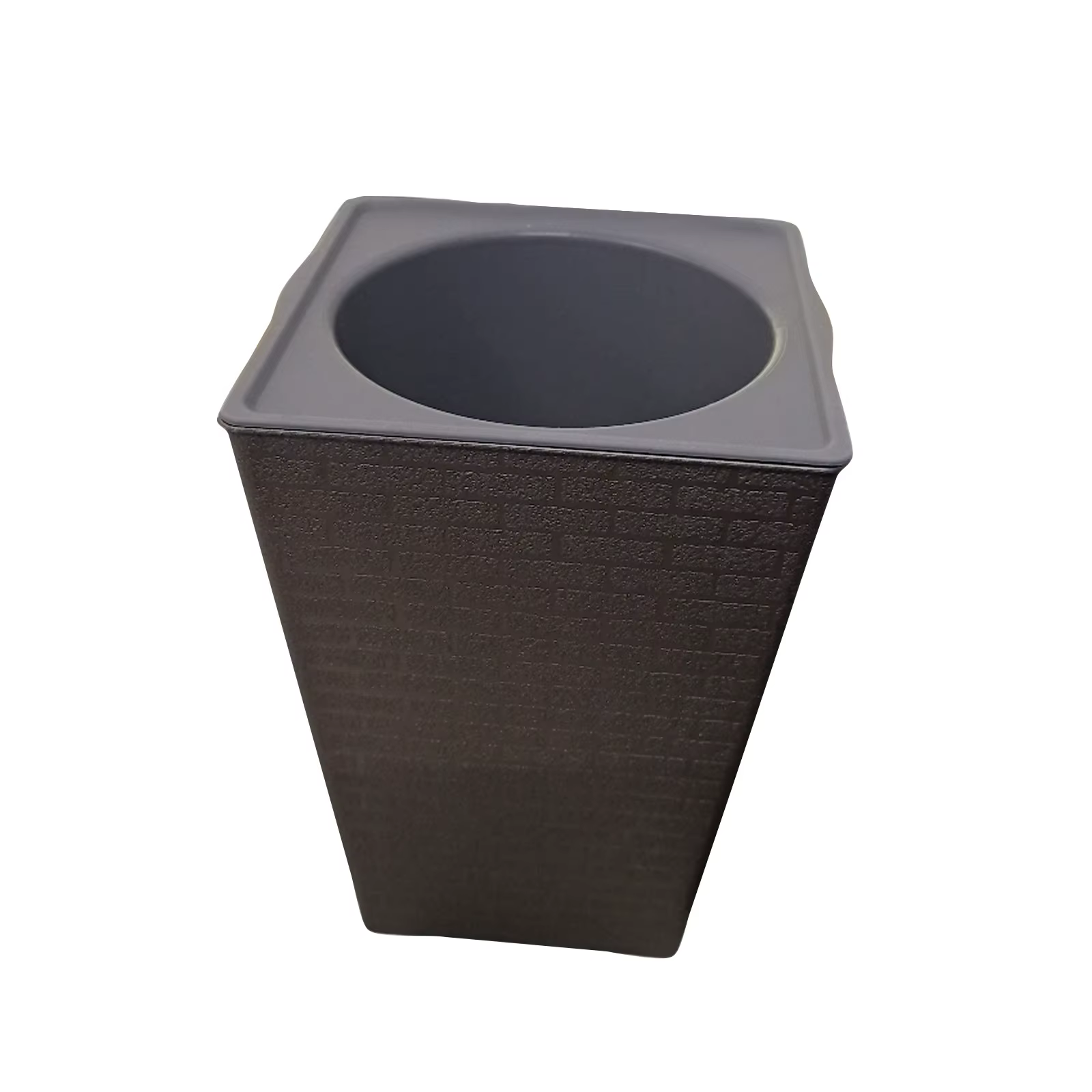 Grand pot de fleurs imitation métal plastique, jardinière haute, accessoires de jardin, motif brique
