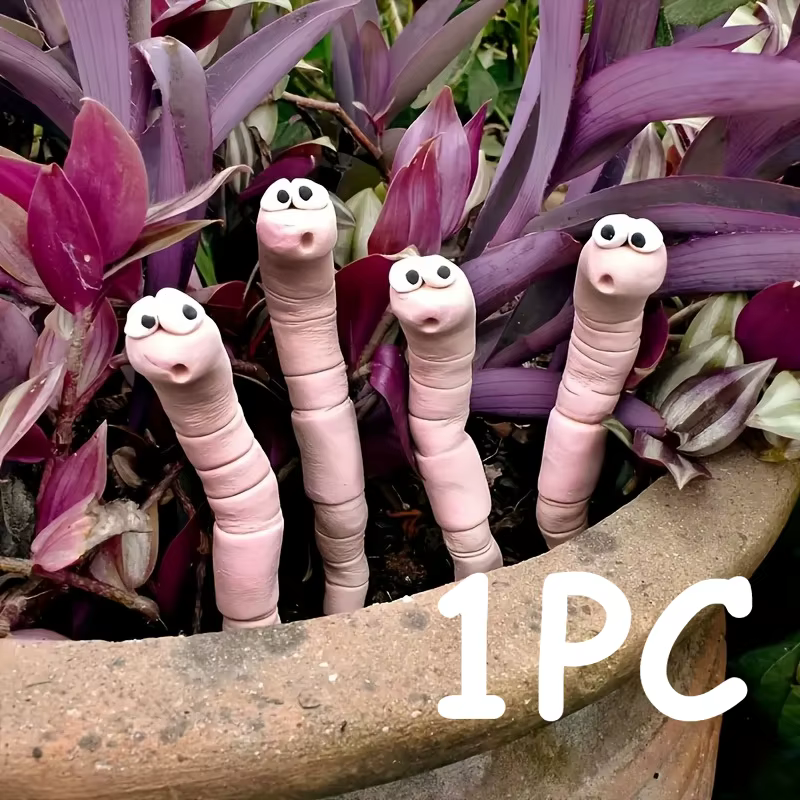 Décorations de plantes de ver de sorcière, accessoires de jardin/cour en résine, décor de jardin, ou