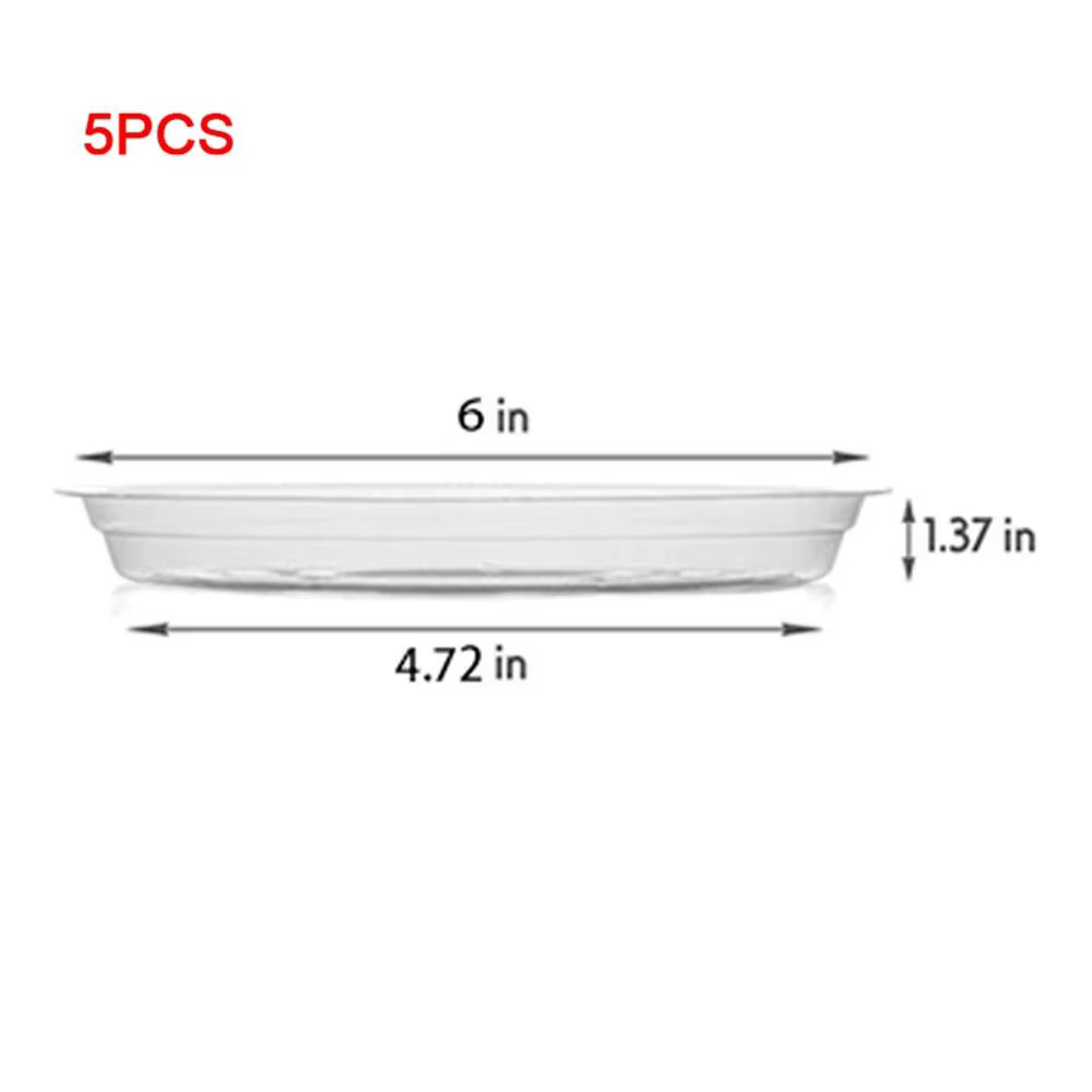 Plateaux en plastique pour plantes d'intérieur, pot de fleur, plats pour attraper l'eau, plats trans