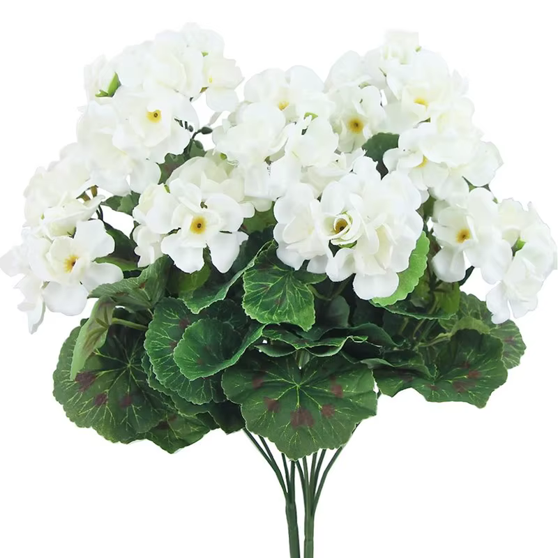 Plantes à fleurs artificielles Fleur de bégonia Bouquet de mariée de mariage Accueil jardin extérieu
