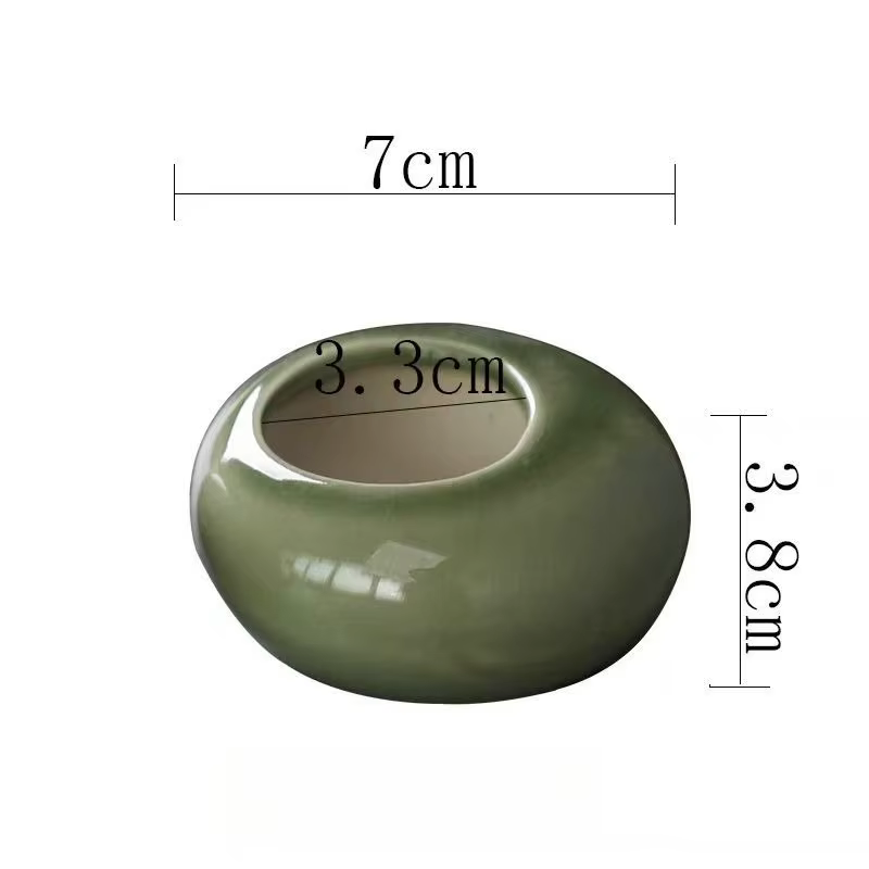 Mini pot de fleurs glacé effet craquelé, pot créatif pour plantes succulentes, vase pour bonsaï, déc