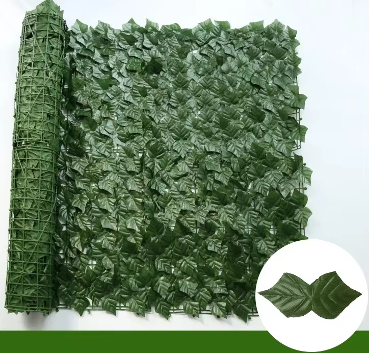 Panneau mural de plante de clôture de lierre artificiel 100x300cm, fausse feuille verte, haie, écran