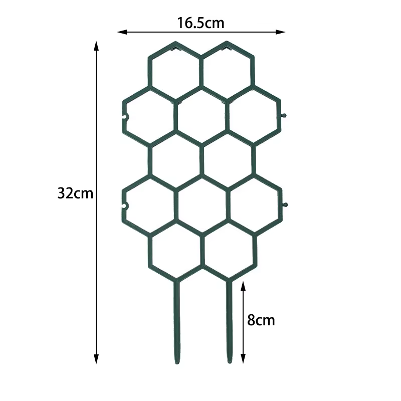 Treillis pour plantes en forme de nid d'abeille, support de grimpement antirouille pour plantes en p